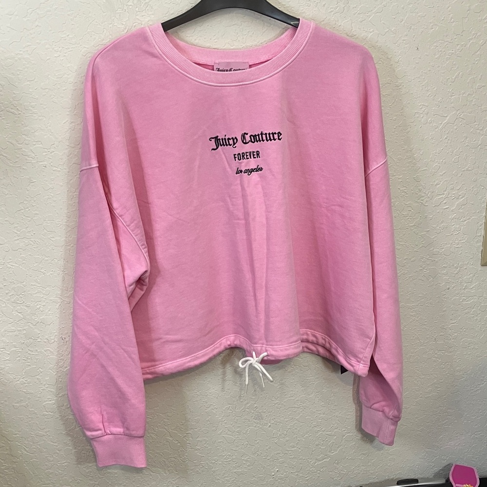 NWT Juicy Couture Pink cropped Sweatshirt
